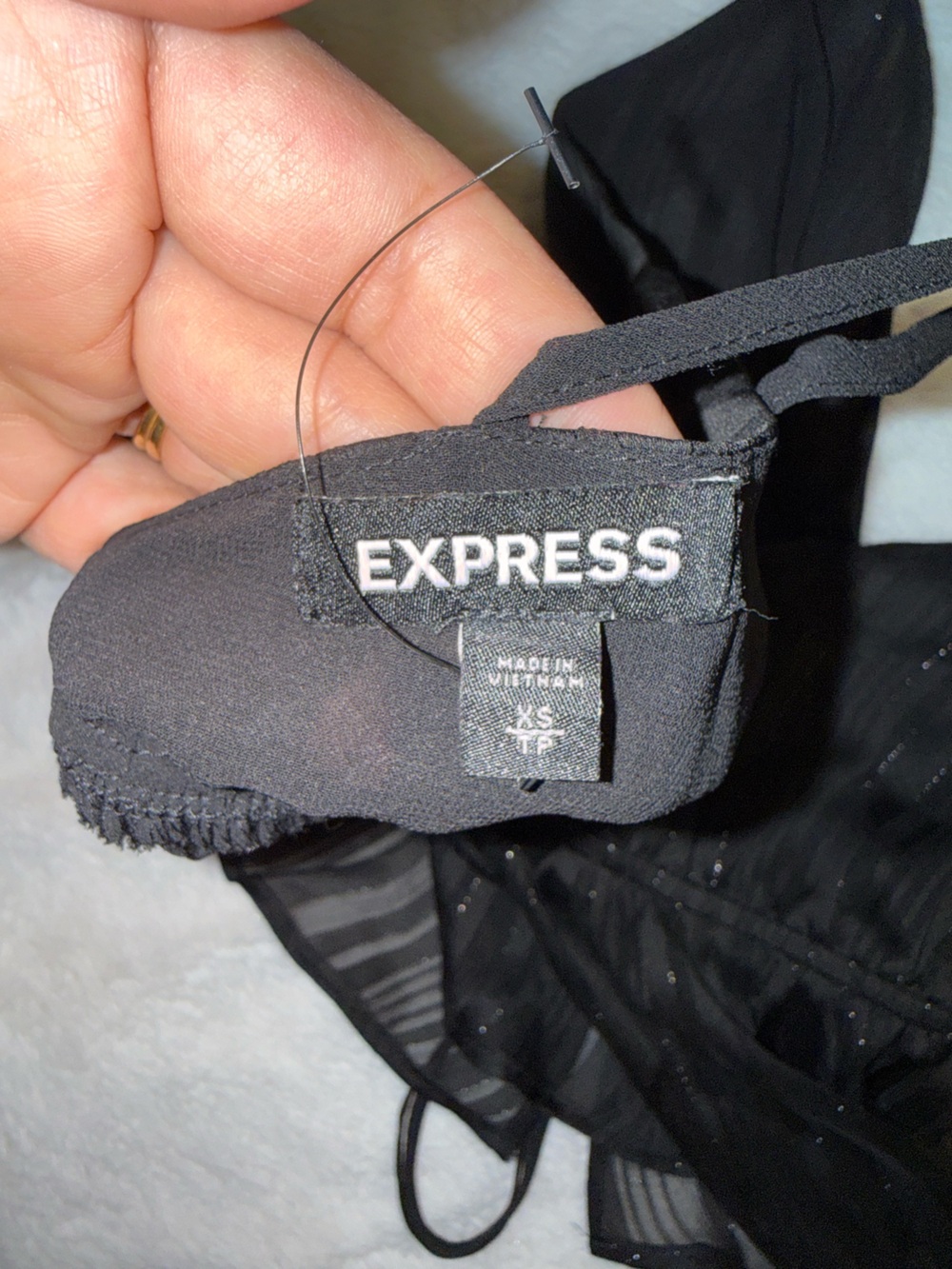 Express Black Sparkle Strappy Cami - Picture 3 of 3